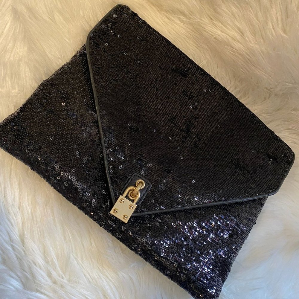 Pre Owned Alexis Hudson Sequin Clutch Handbag